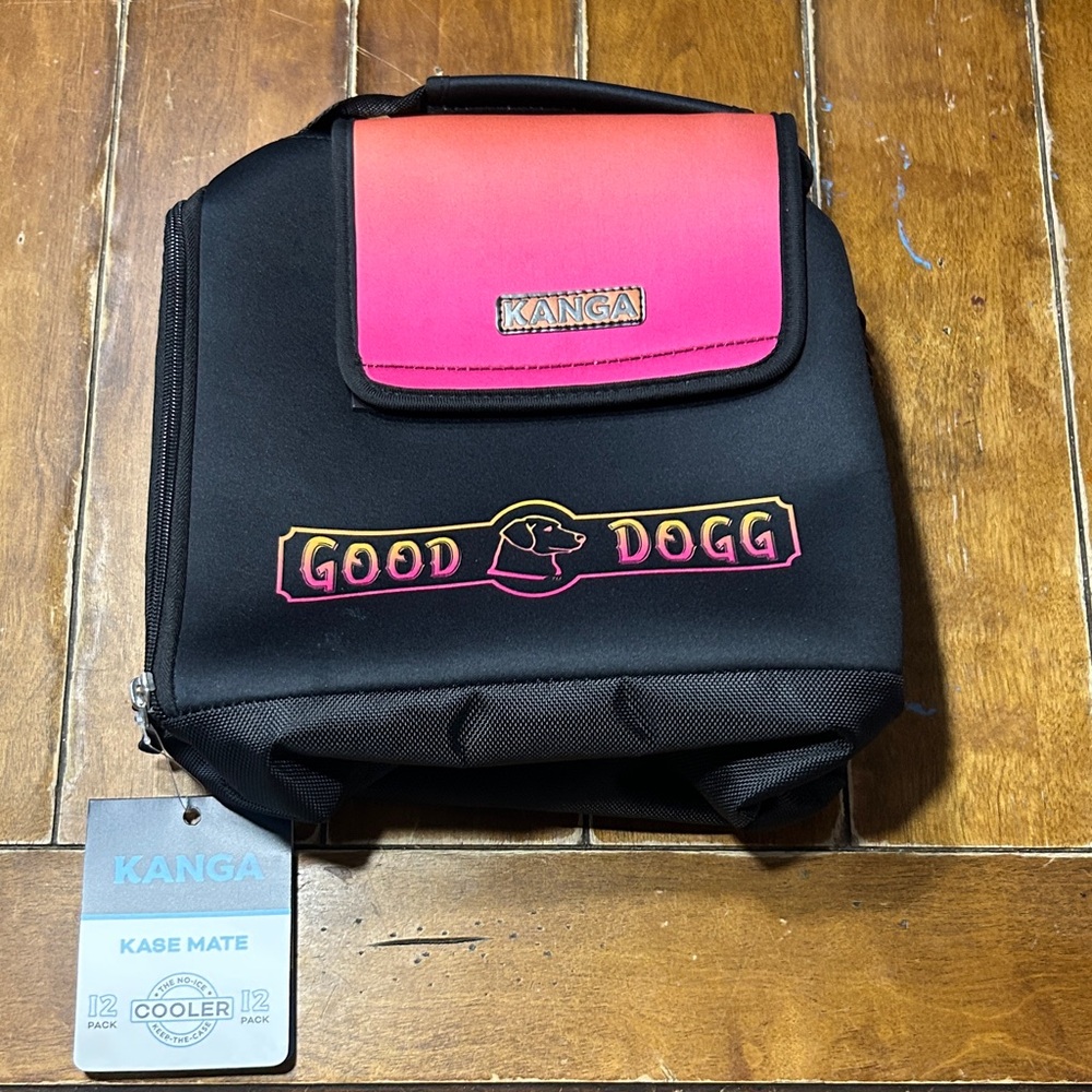 KANGA Good Dogg Black and Pink Cooler Bag New